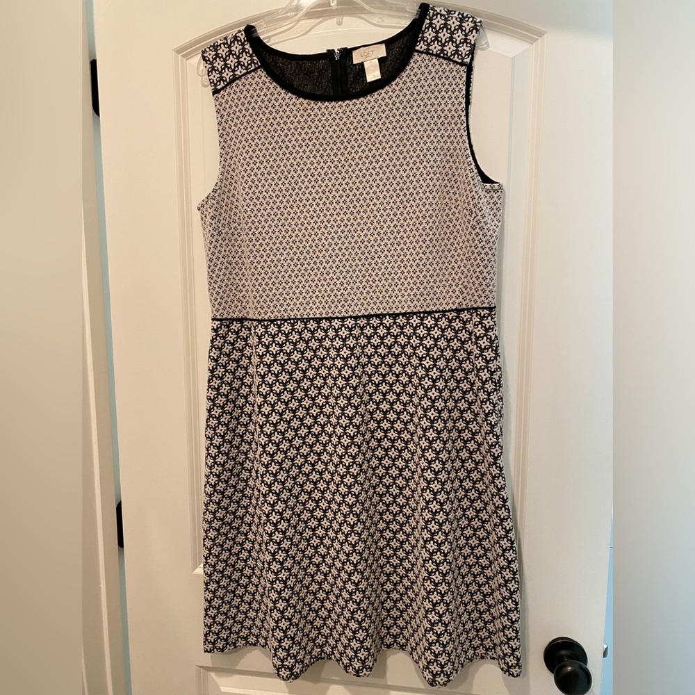 Loft Outlet Black & White Dress - Like New